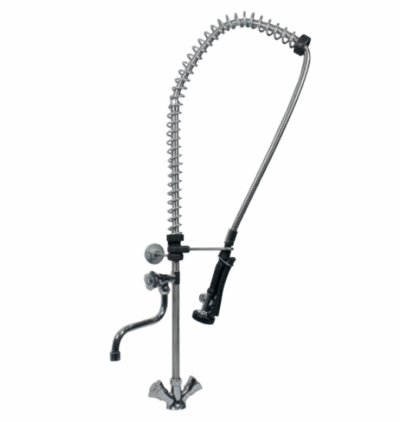 Deck-Mounted Pre-Rinse Unit with Add-On Faucet – Dual Water Inlet